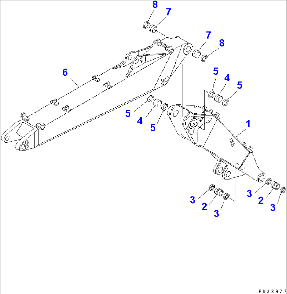 2-PIECE BOOM (1ST AND 2ND BOOM) (FOR ROTARY ARM)