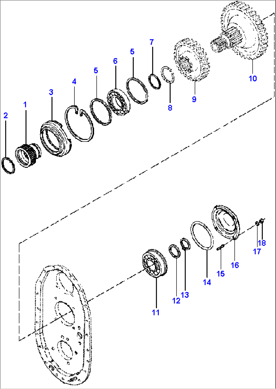 FIG. F0110-01A8E SHAFT - IDLER - S/N 12142 AND DOWN