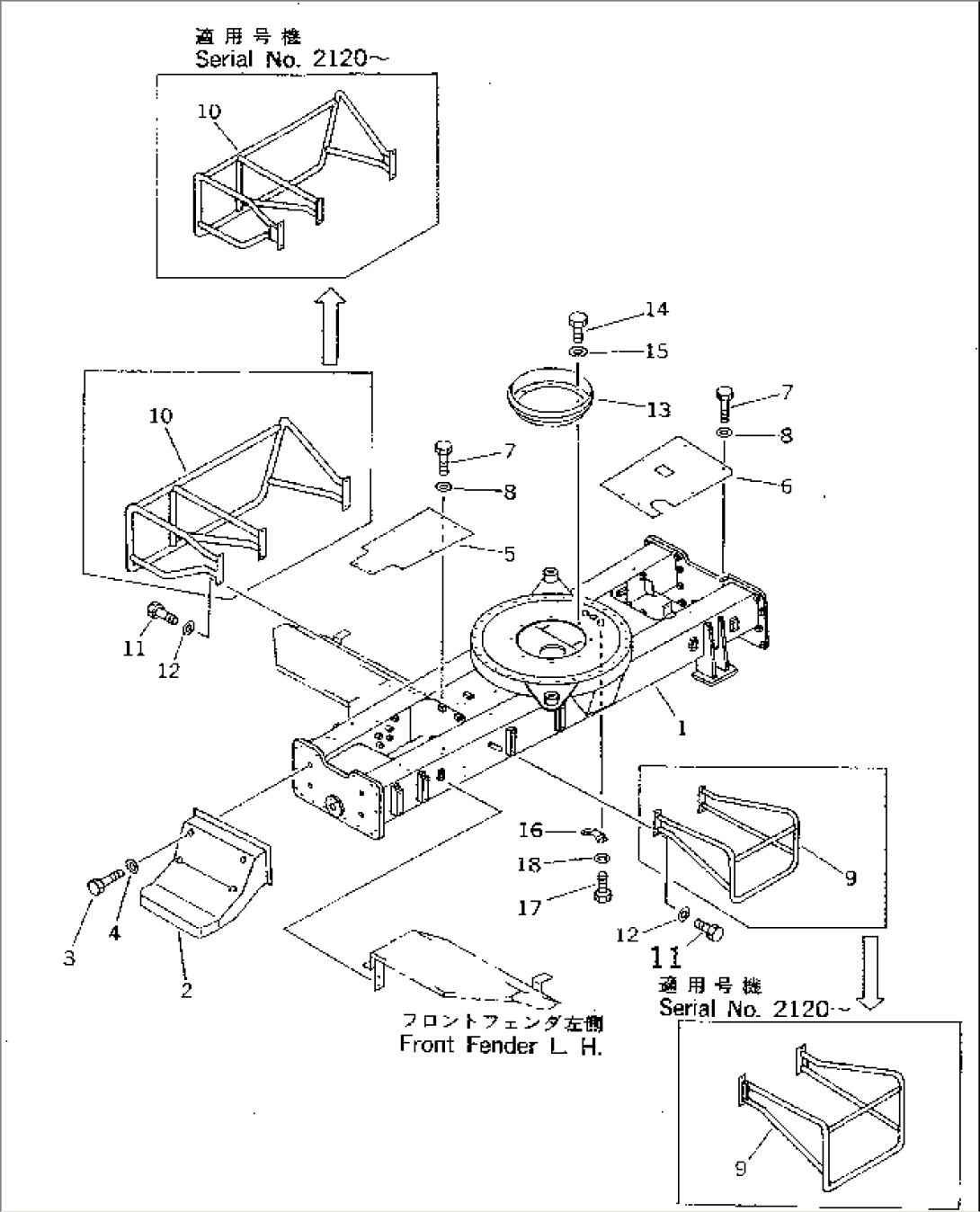 CHASSIS (1/2) (WITH FRONT FENDER)(#1862-2300)