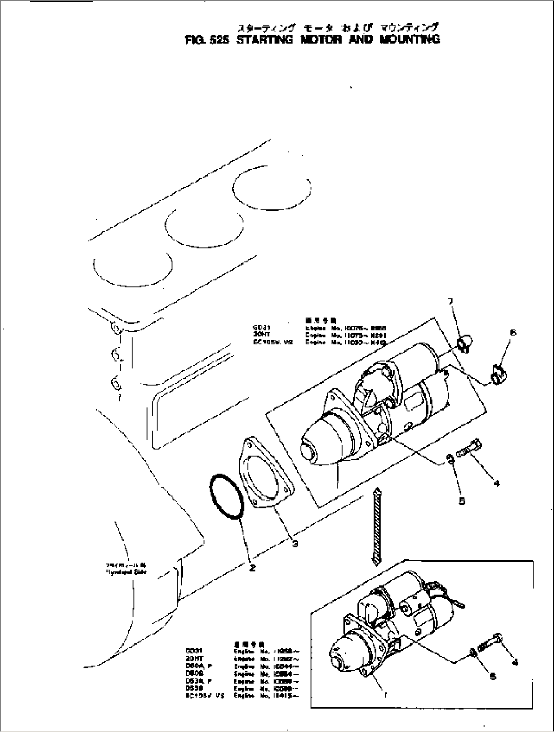 STATING MOTOR AND MOUNTING