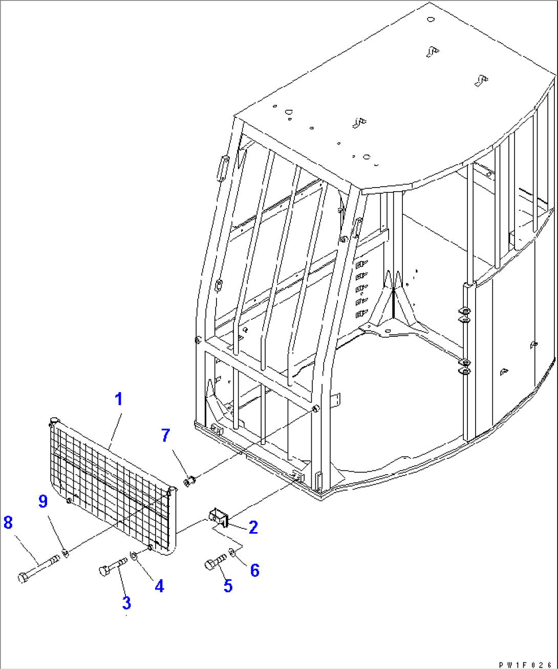 FRONT GUARD (HALF) (FOR HEAD GUARD CANOPY)(#20001-)