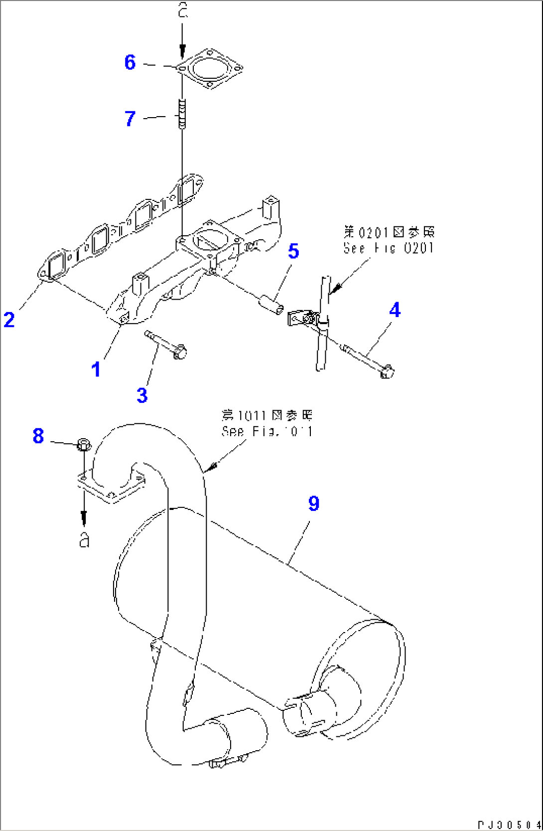 EXHAUST MANIFOLD AND MUFFLER