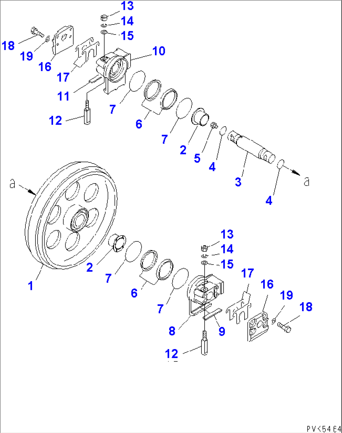 FRONT IDLER (LONG TRACK SPEC.)(#62539-)
