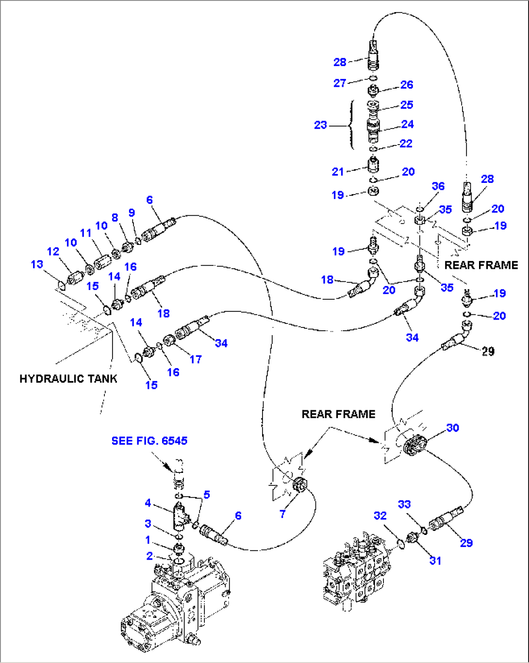 HYDRAULIC PIPING (DELIVERY AND RETURN LINE)