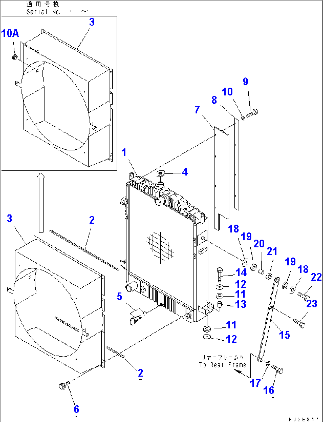 RADIATOR AND MOUNTING PARTS(#50001-51000)