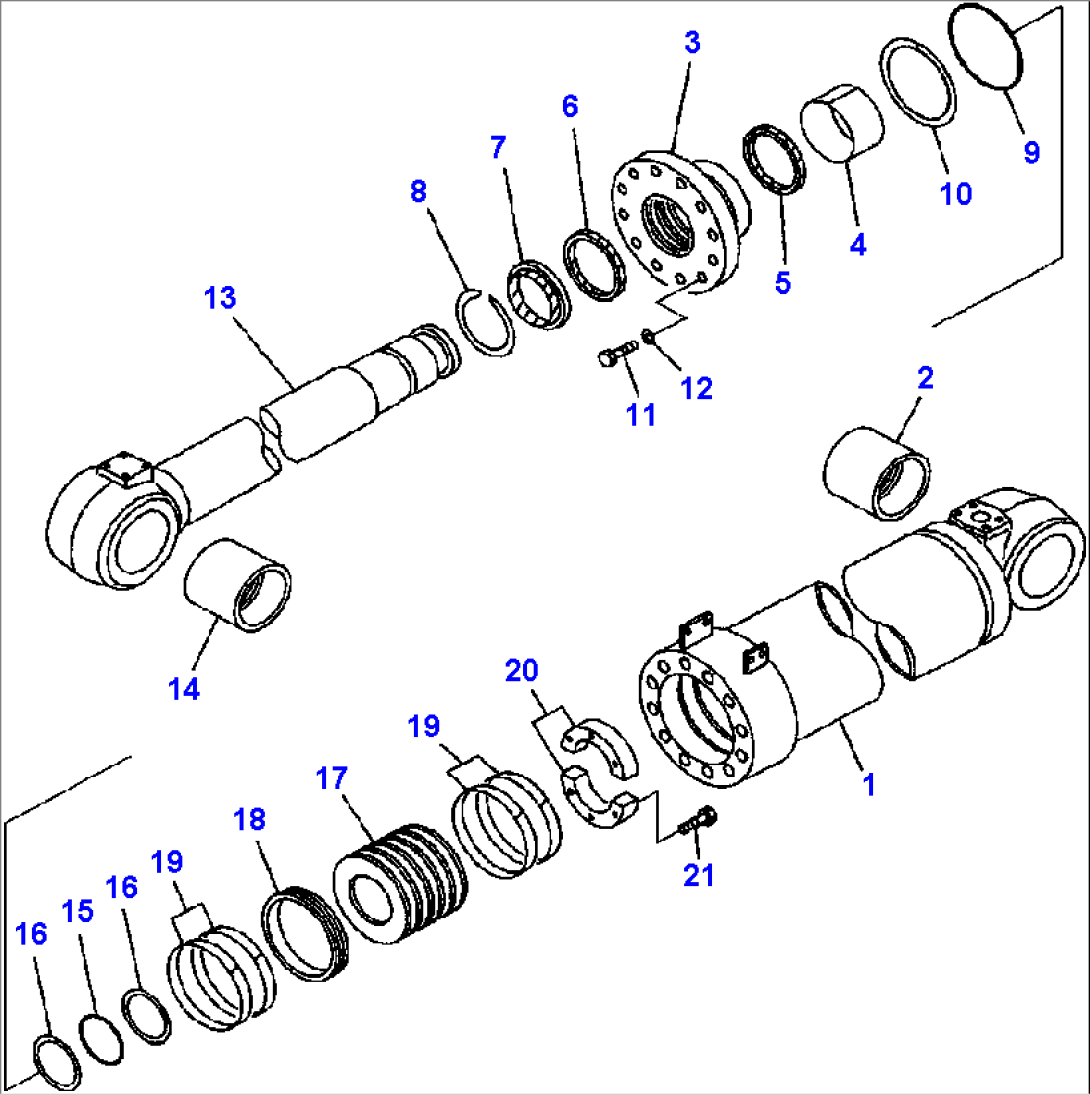 T4150-02A0 DUMP CYLINDER STANDARD BOOM
