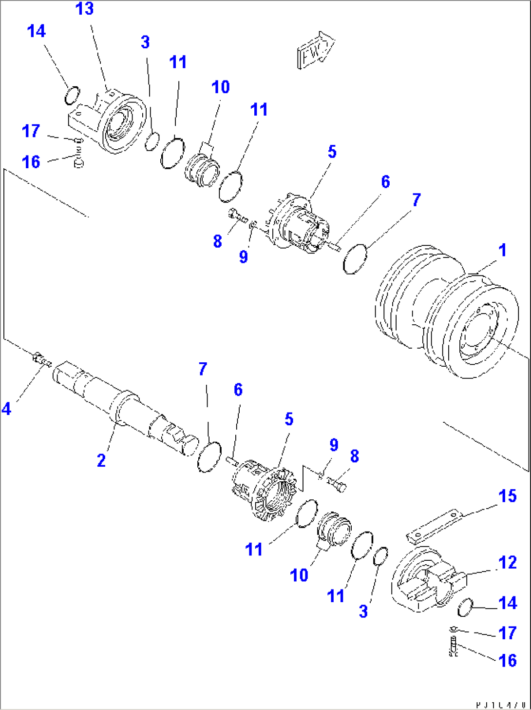 TRACK ROLLER (DOUBLE FLANGE)