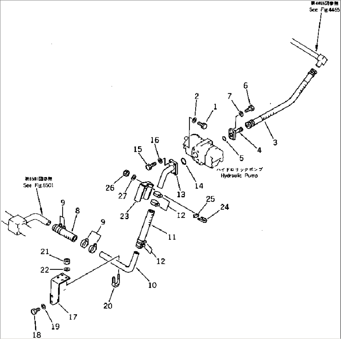 HYDRAULIC PIPING (TANK TO GEAR PUMP)