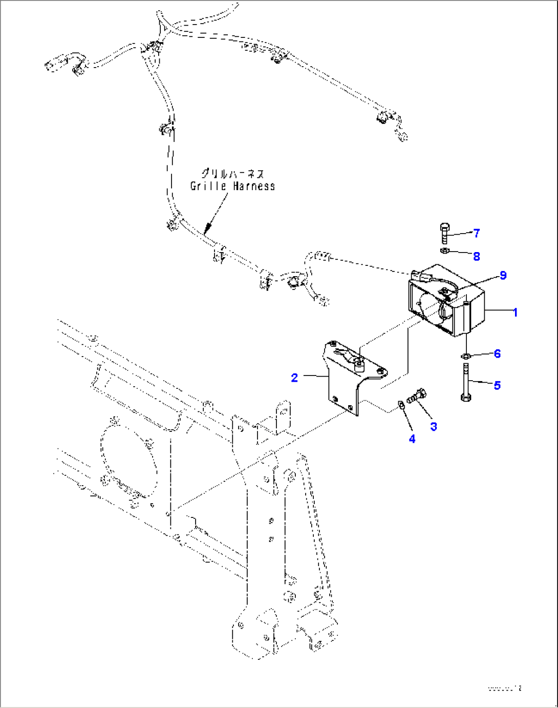 Radiator, Backup Alarm (#90216-)