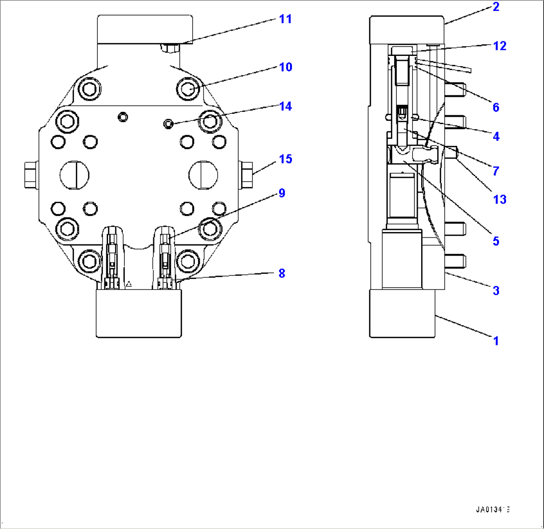 Hydrostatic Transmission (HST) Pump and Motor, HST Motor 1, Control (1/2) (#75750-76348)