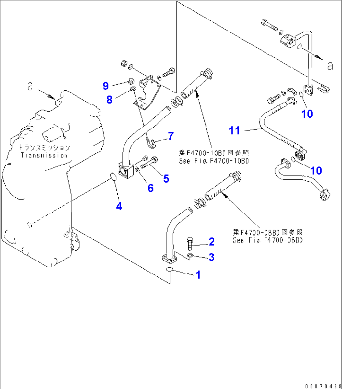 TORQUE CONVERTER AND TRANSMISSION LINE (TRANSMISSION PIPING)(#52406-)