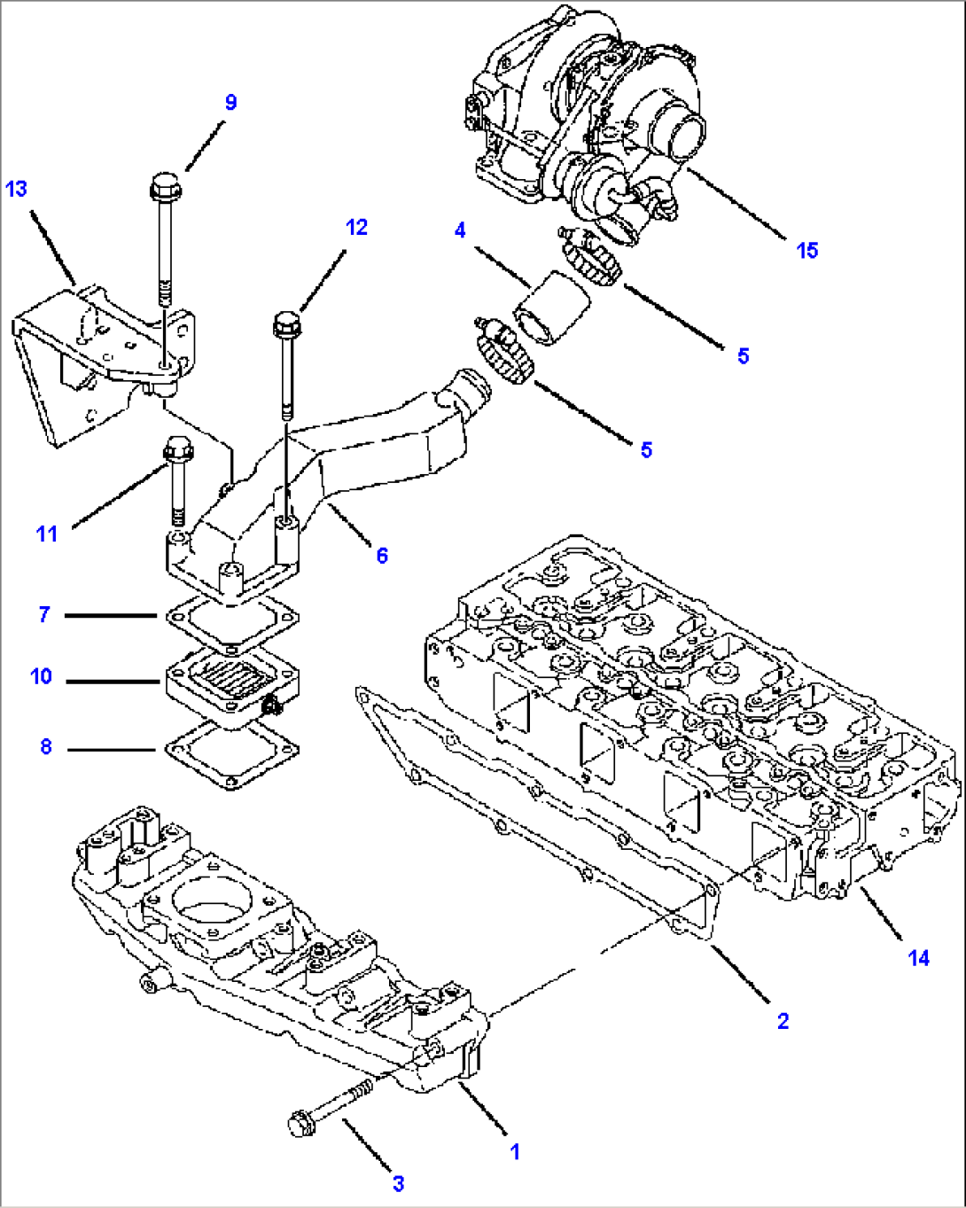FIG. A0105-01A0 TIER I ENGINE - INTAKE MANIFOLD