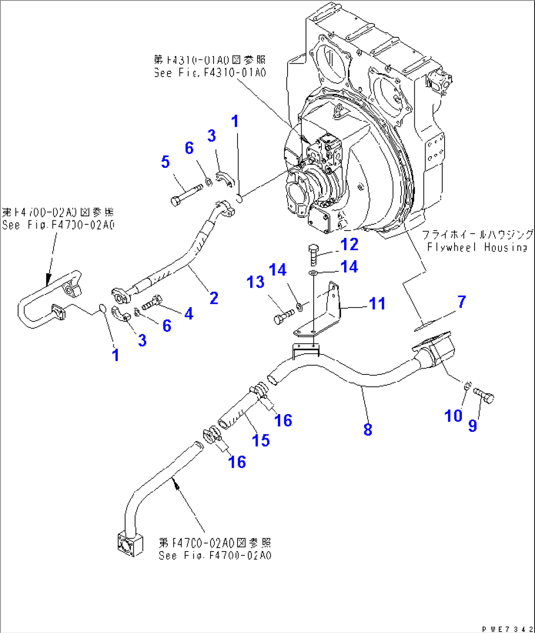 TORQUE CONVERTER AND TRANSMISSION LINE (TORQUE CONVERTER PIPING¤ 1/2)(#50001-52000)