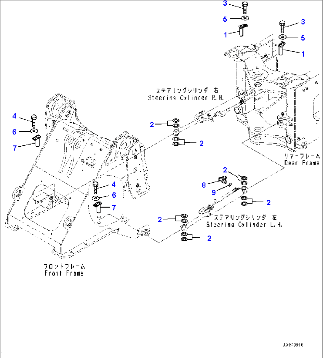 Steering Cylinder, Mounting Parts