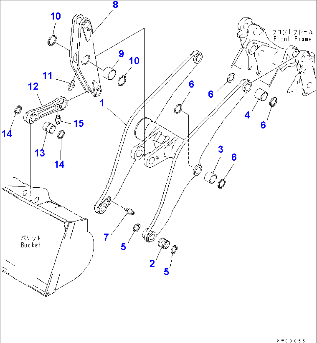 LIFT ARM AND BELLCRANK (NENDO HAIGOU SYO SPEC.)(#54001-)