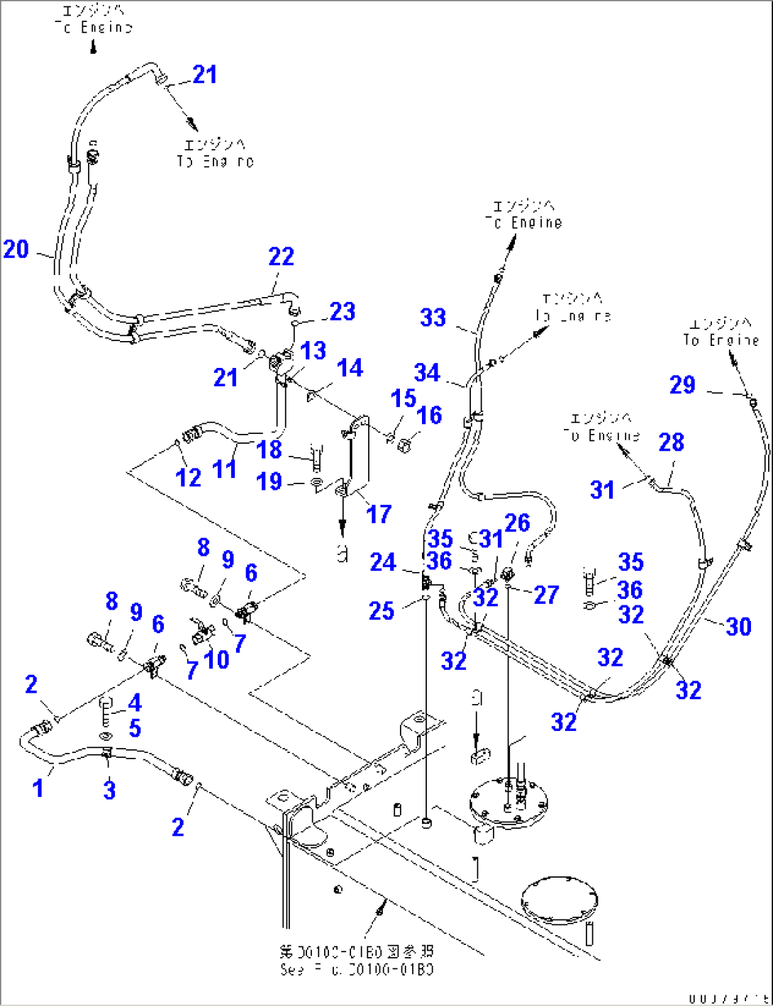 FUEL TANK (FUEL LINE) (ADDITIONAL FILTER)(#70002-70026)
