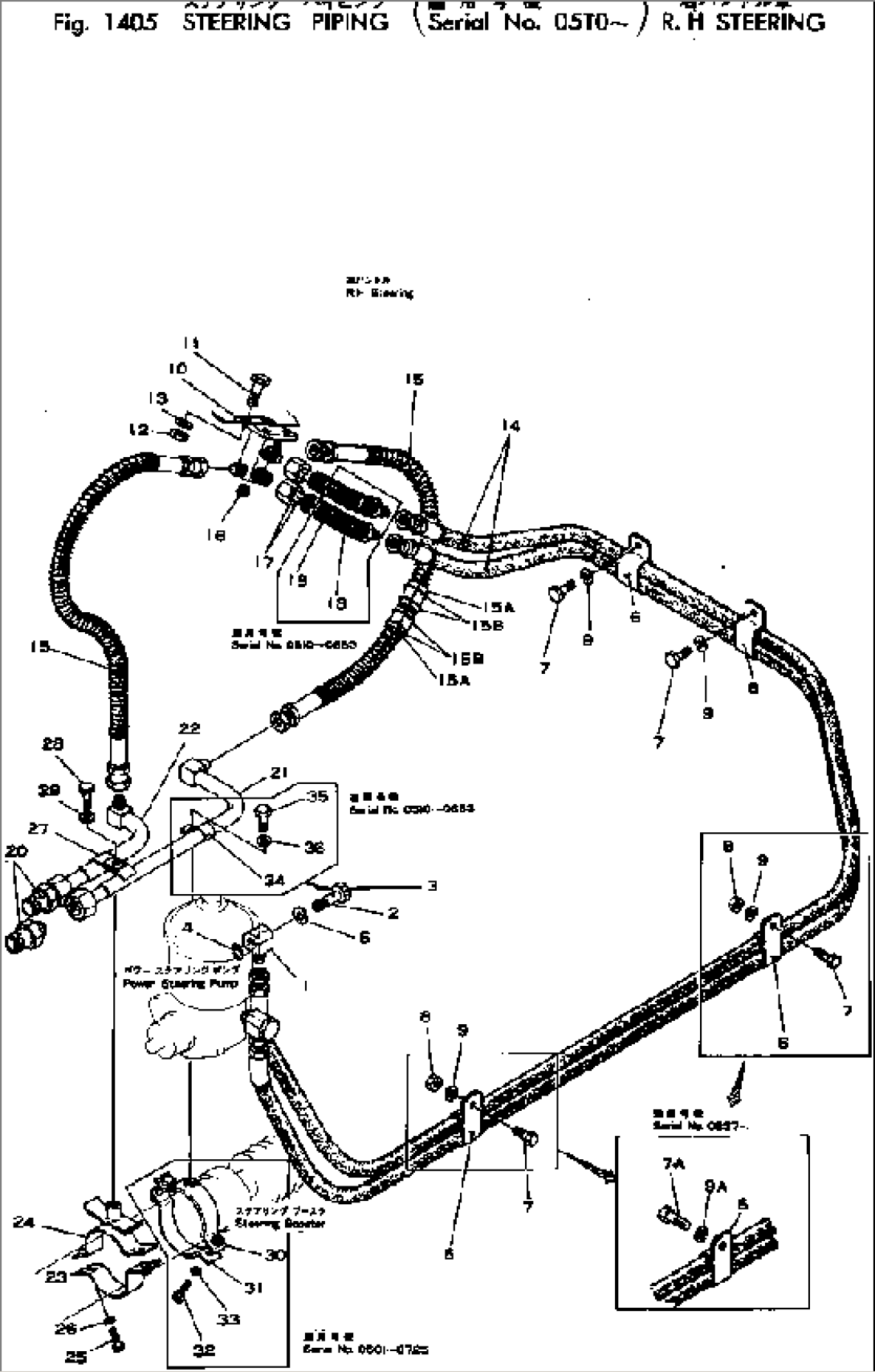 STEERING PIPING (R.H. STEERING)