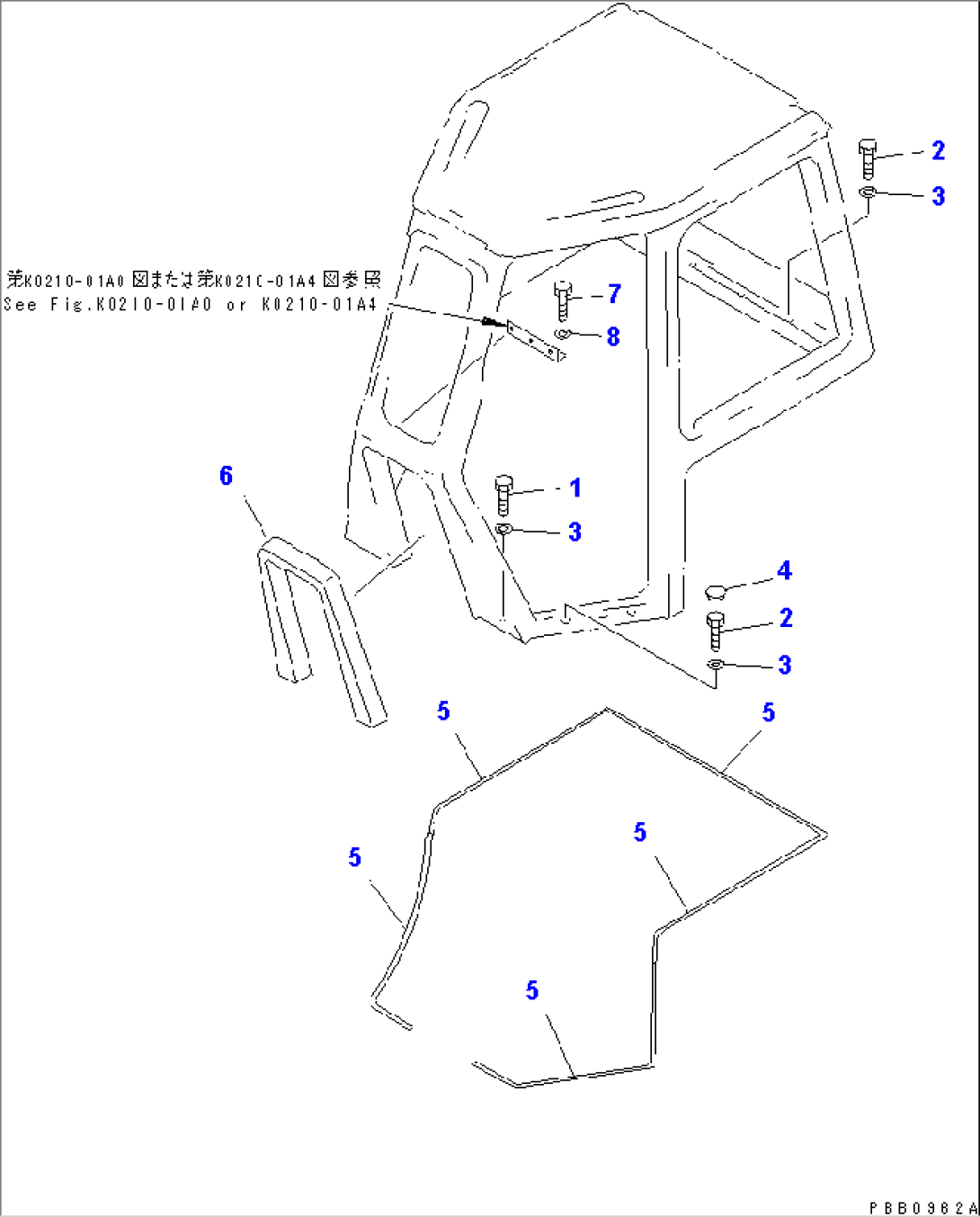 CAB (MOUNT BOLT AND SEAL)