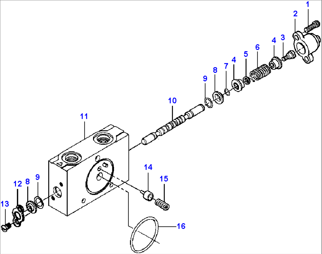 VALVE SECTION L.H. DRAWBAR LIFT & MOLDBOARD SHIFT