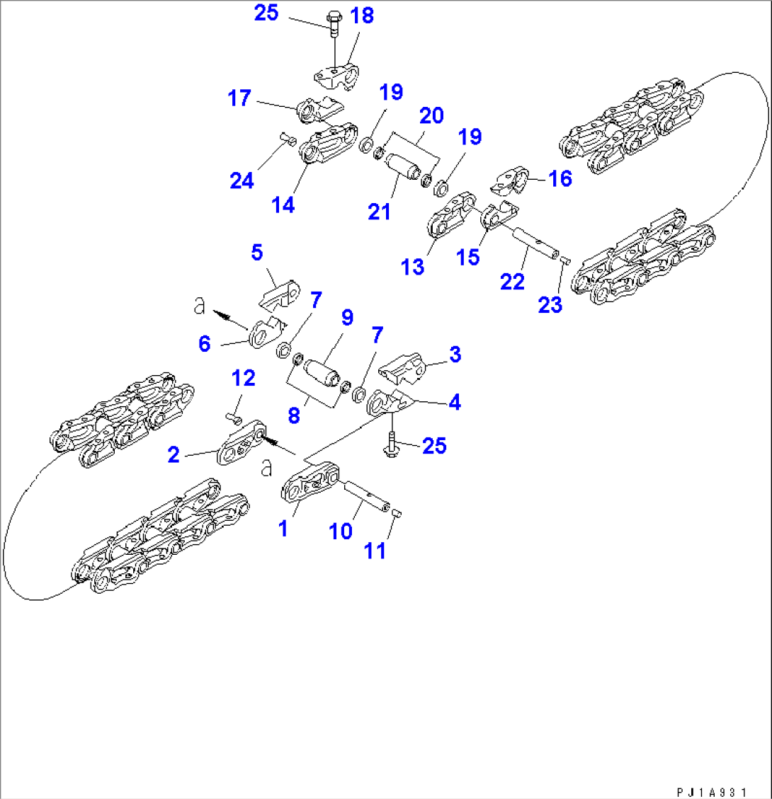 TRACK LINK (LUBRICATE TYPE) (FOR SWAMP TYPE) (SUPPLY PARTS)(#65001-)
