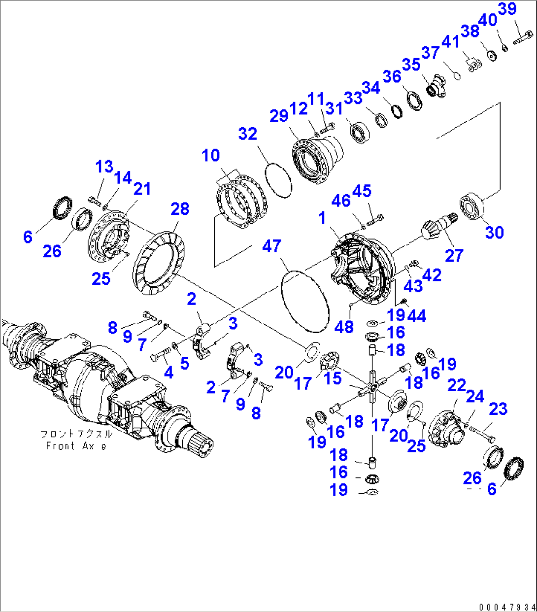 FRONT AXLE (DIFFERENTIAL ASS