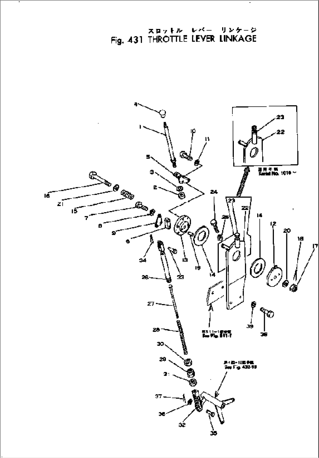 FUEL CONTROL LEVER AND LINKAGE