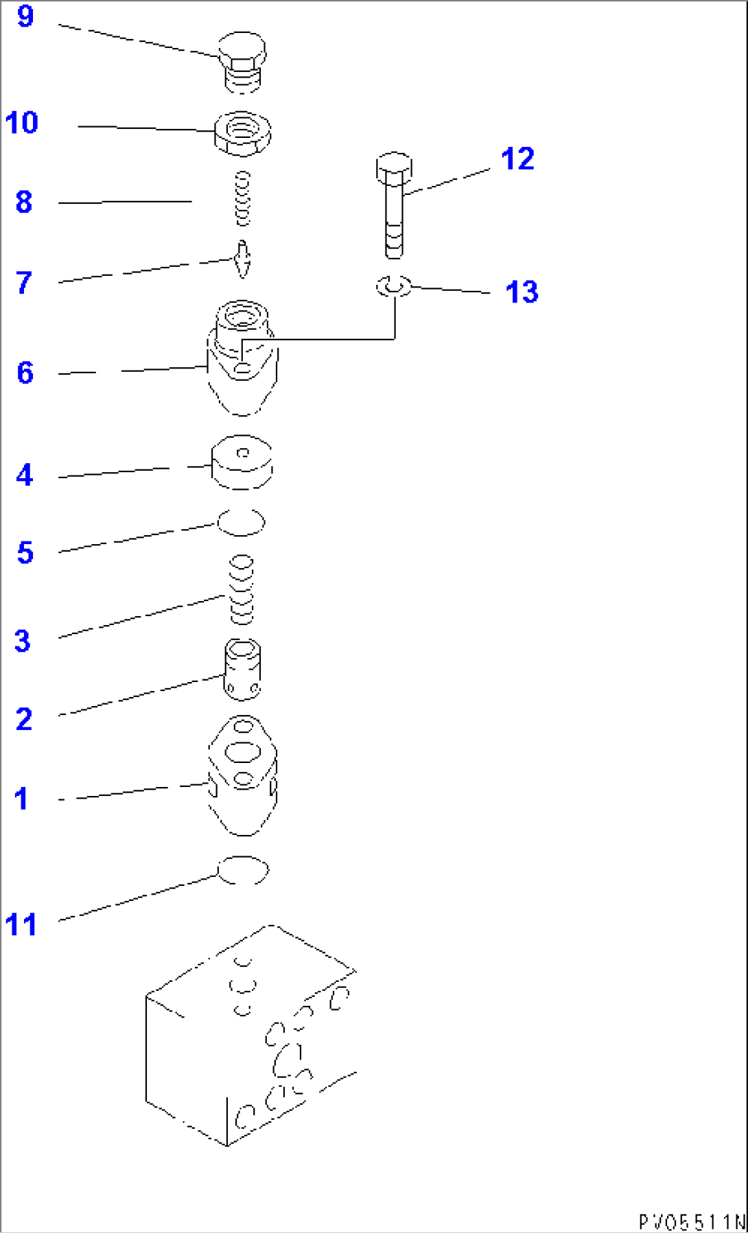 HYDRAULIC TANK AND VALVE (7/7) (FOR POWER ANGLE POWER TILT DOZER)