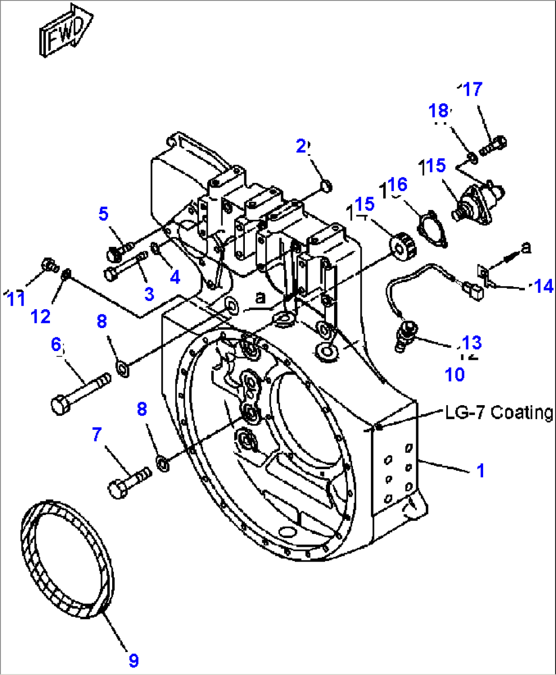 FIG. A2210-A6E9 FLYWHEEL HOUSING