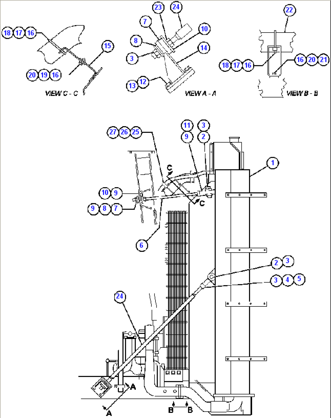 RADIATOR SUPPORT & TUBE MOUNTING