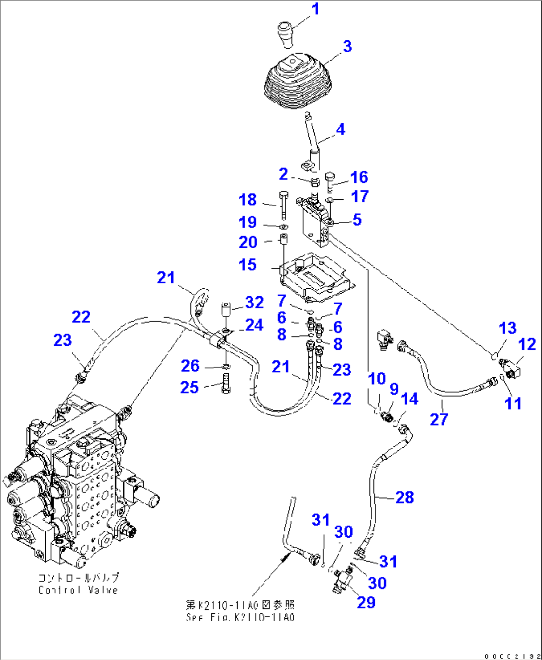REAR WORK EQUIPMENT CONTROL (FOR RIPPER)