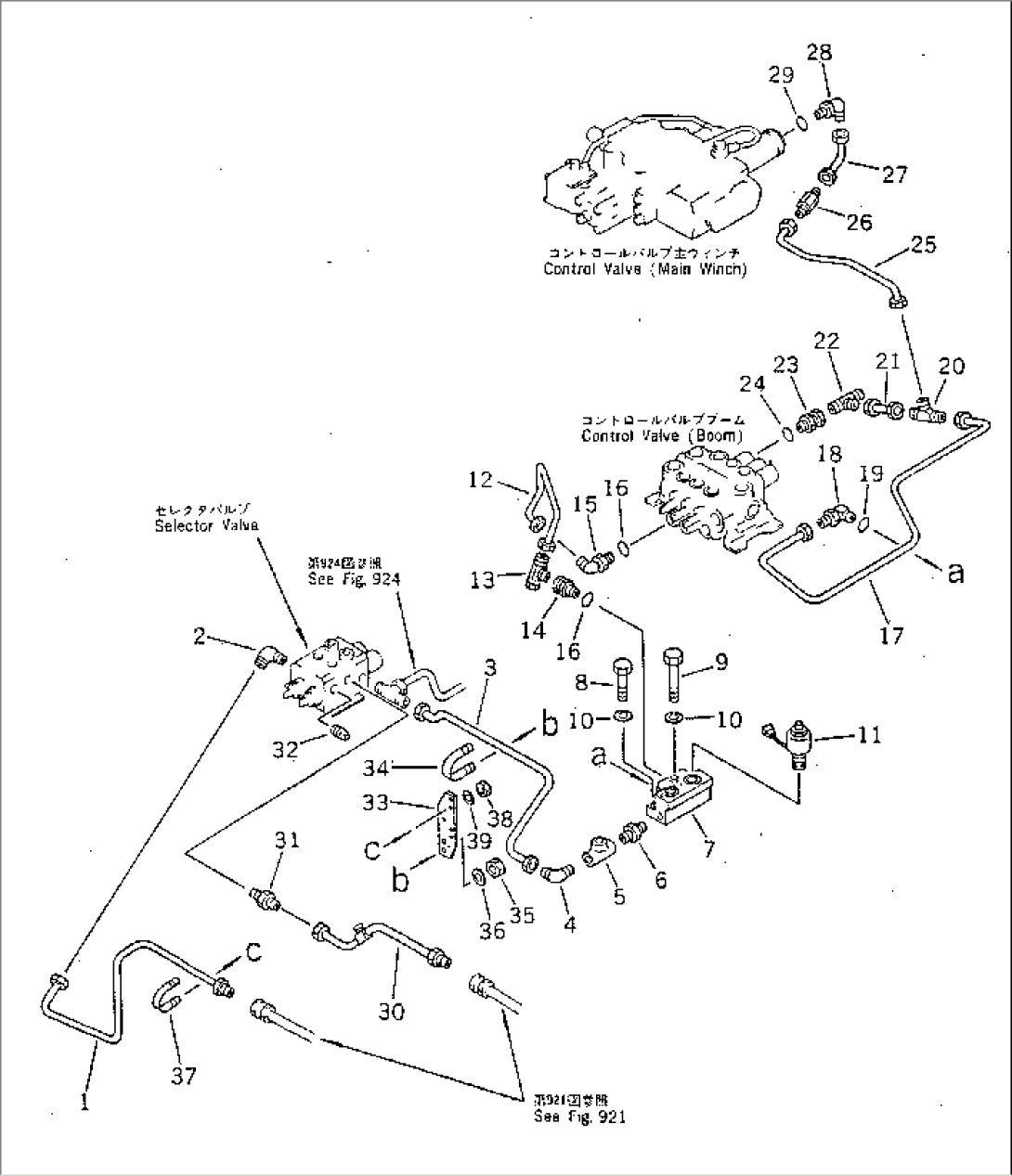 HYDRAULIC PIPING (VALVE DRAIN) (EXCEPT JAPAN)