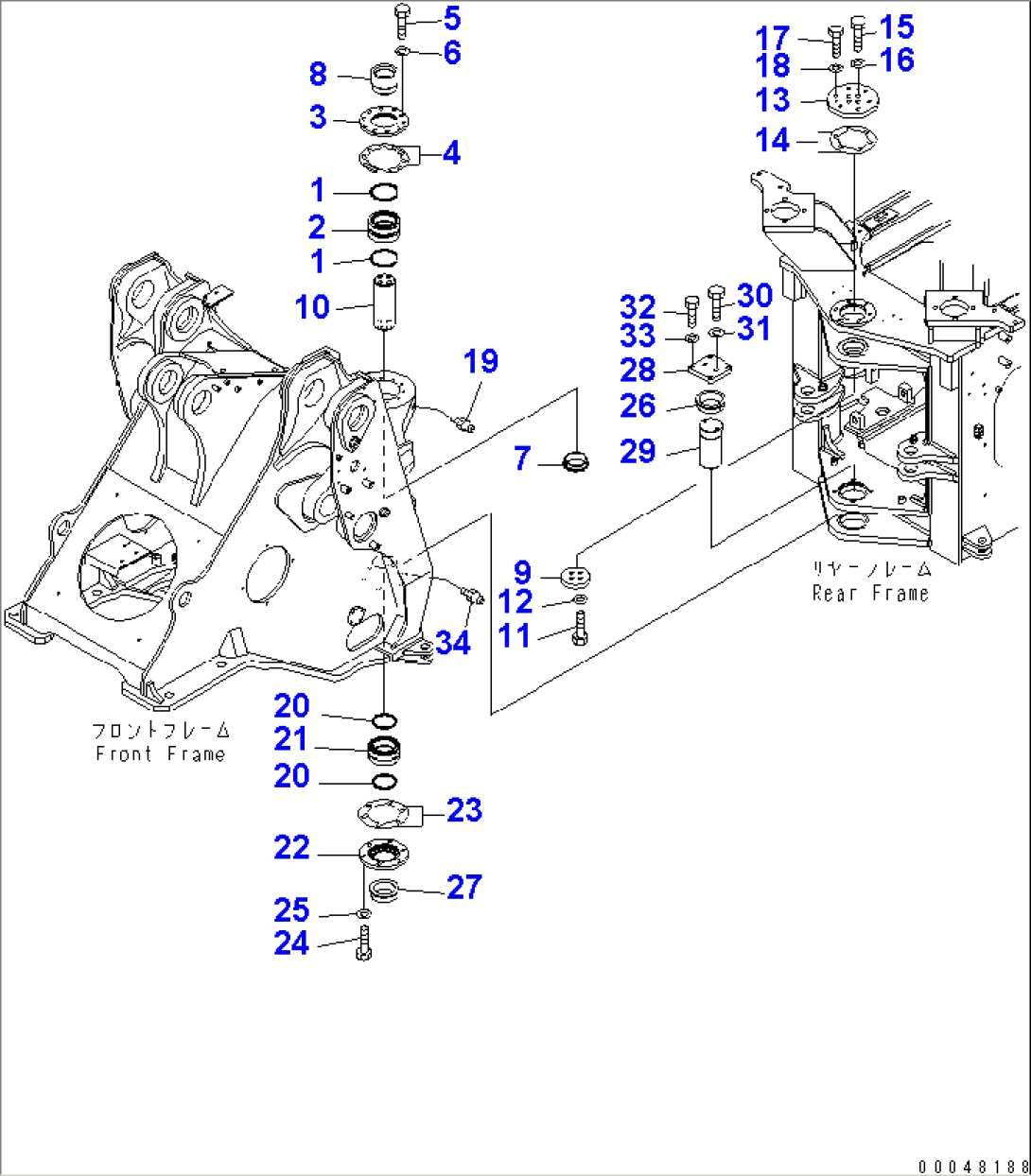 HINGE PIN (FOR FRONT AND REAR FRAME CONNECTING)(#55001-)