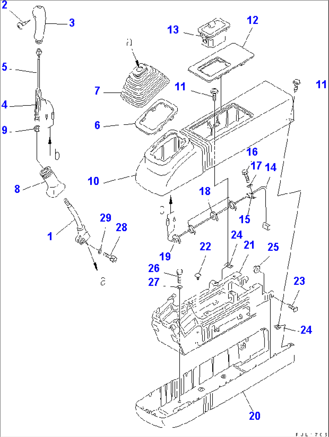 LEFT STAND (LEVER AND HARNESS)