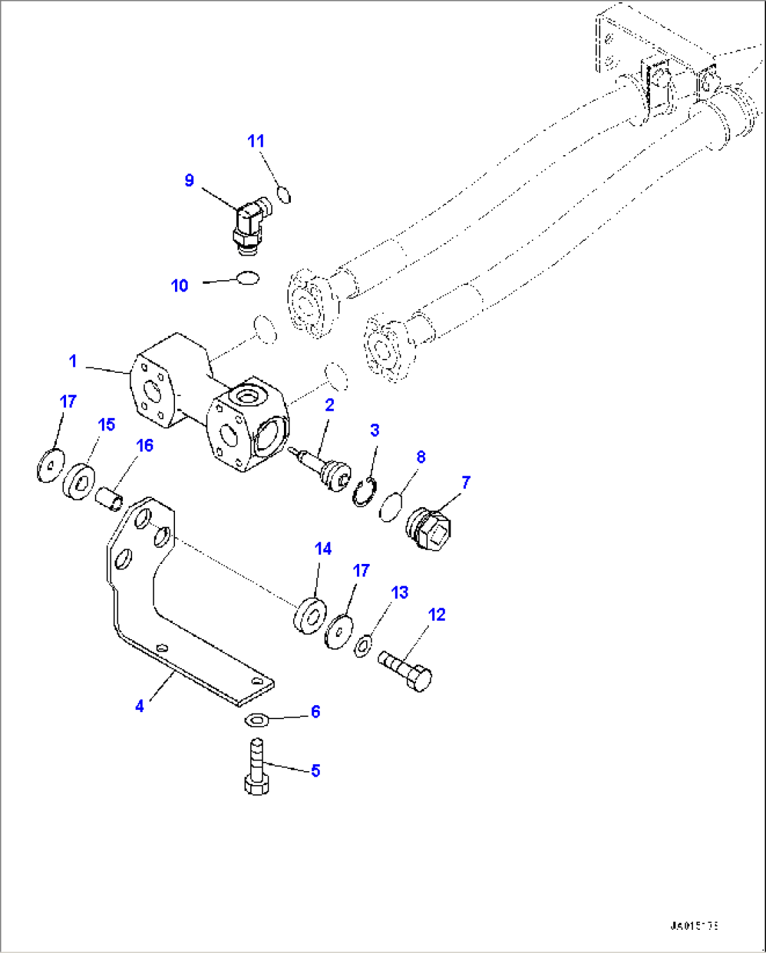 Hydraulic Piping, Bypass Valve (#80001-)