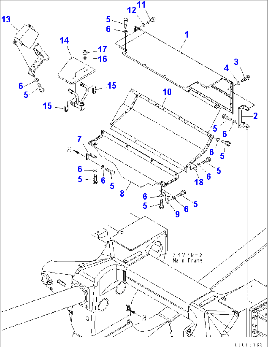 FIRE PROTECTION (ENGINE REAR COVER) (1/2)(#7169-)