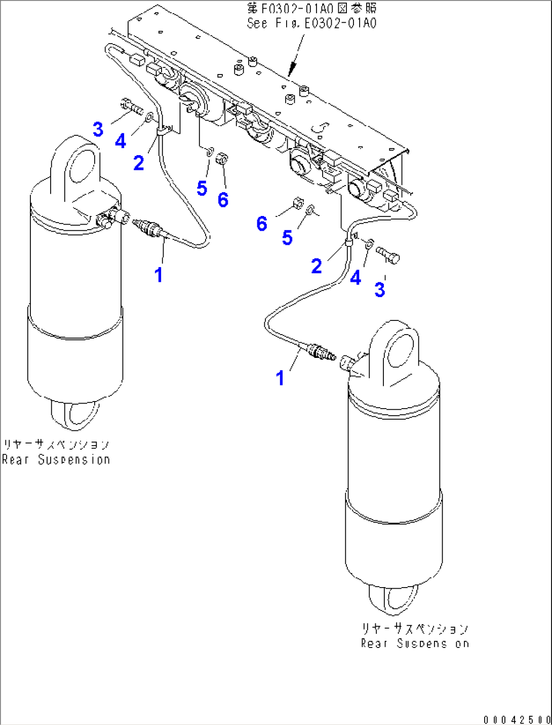 REAR SUSPENSION PRESSURE SENSOR(#11001-)