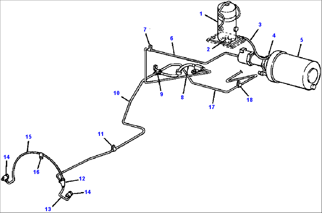 HYDRAULIC PIPING REAR SERVICE BRAKE