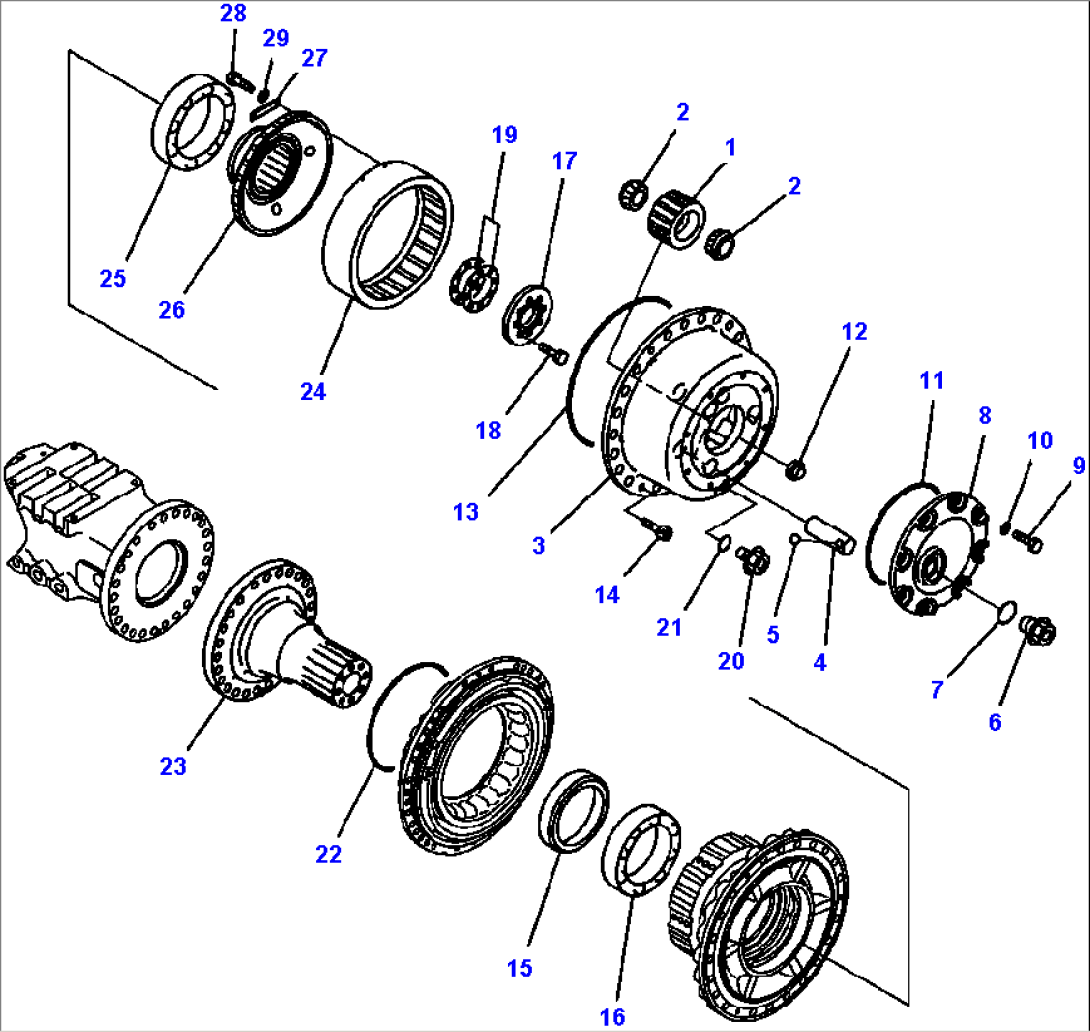 F3450-05A0 FINAL DRIVE AND BRAKE L.H. CENTER