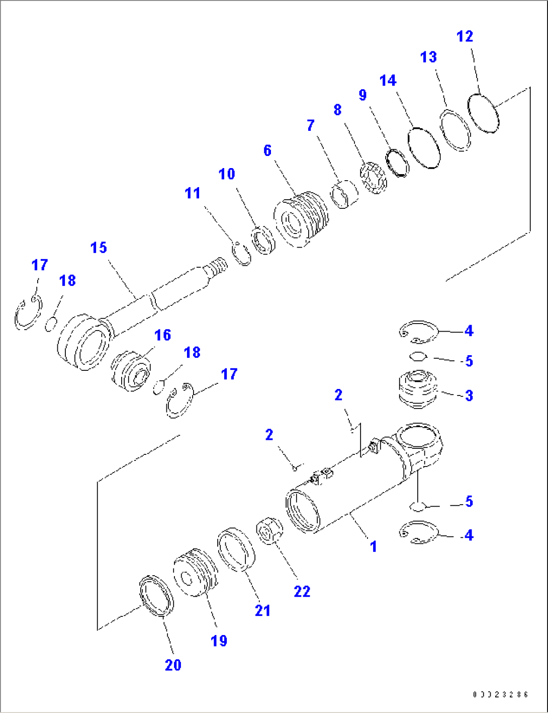 TILT CYLINDER (POWER ANGLE POWER TILT DOZER)