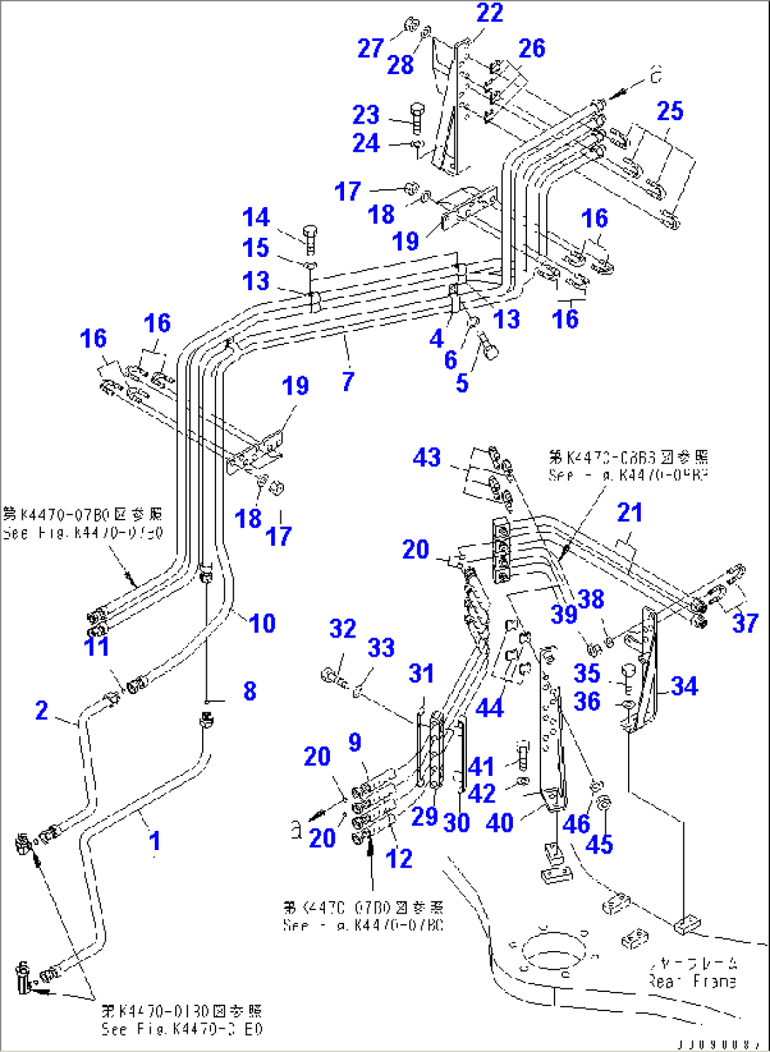 BRAKE PIPING (FRONT BRAKE LINE) (STEERING WHEEL)(#60002-)