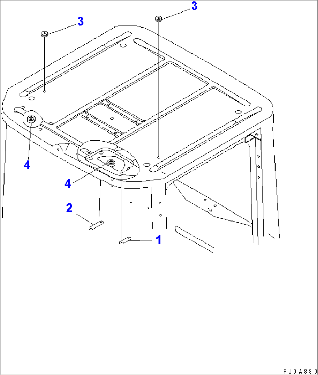 ROPS CAB (ROOF)(#51001-)