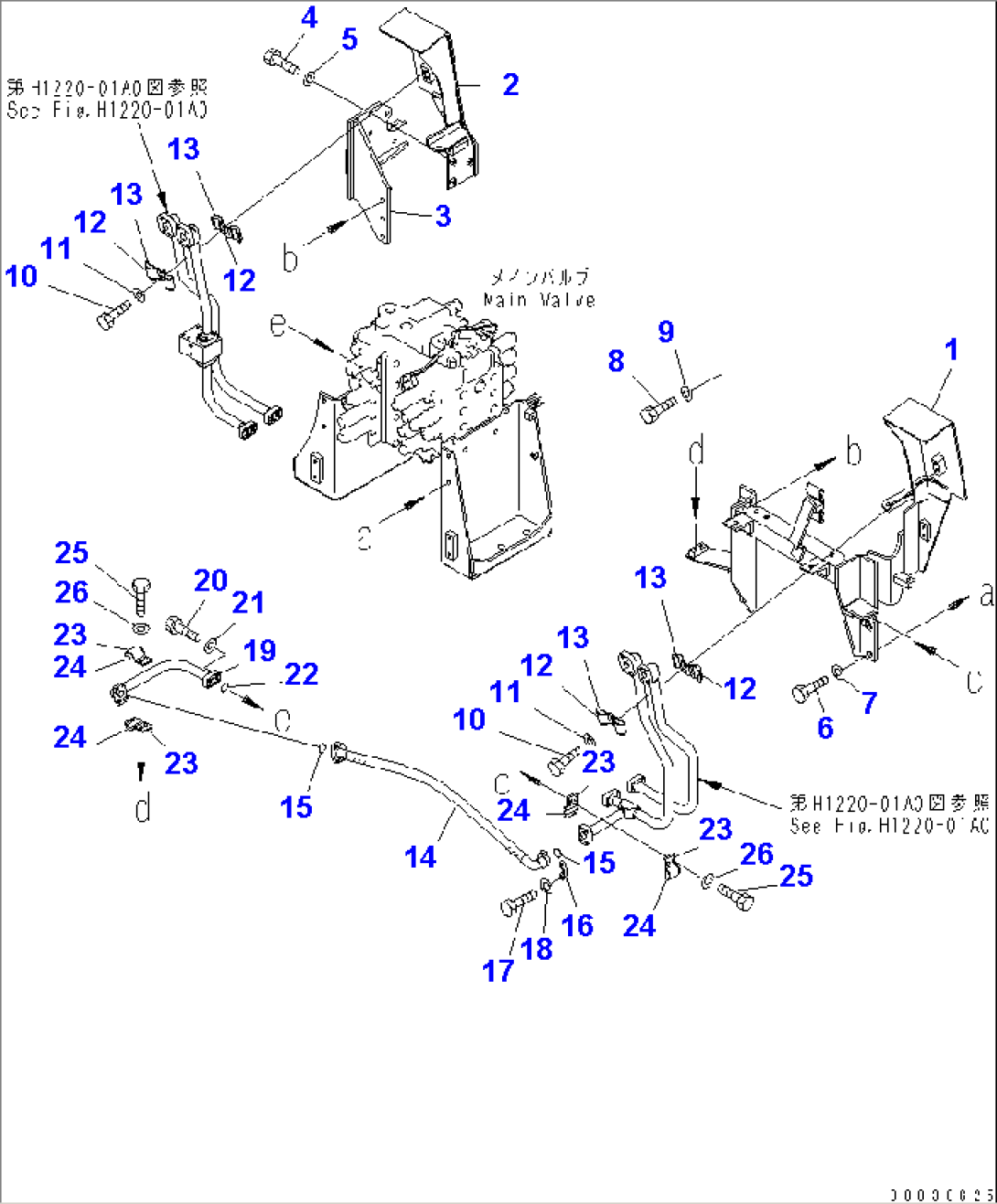 ARM AND BUCKET LINES (BRACKET)