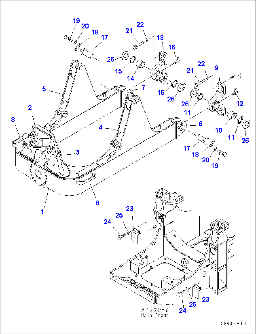 DOZER FRAME (POWER ANGLE POWER TILT DOZER)
