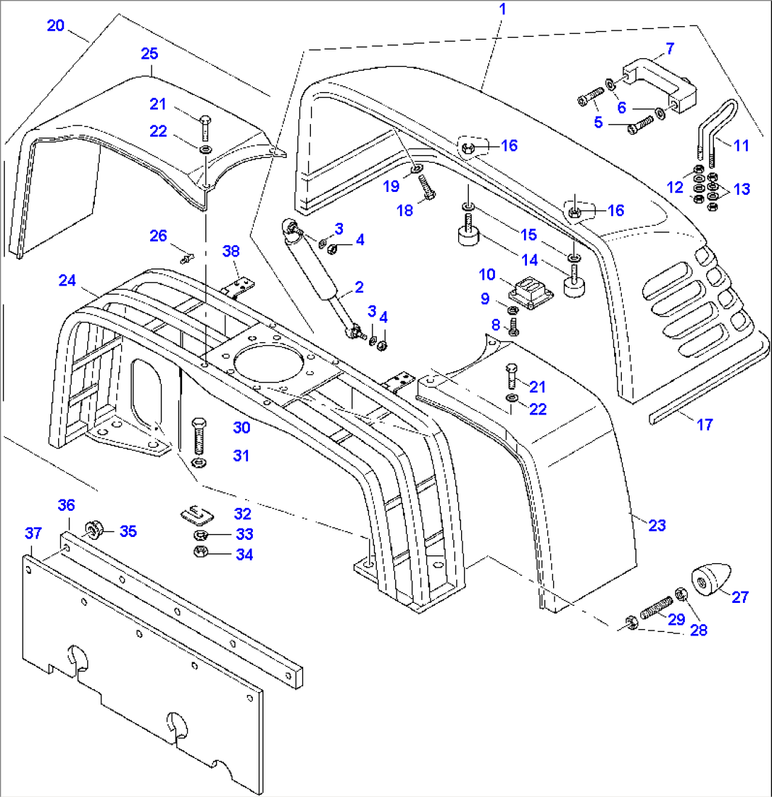 RADIATOR GUARD AND BONNET