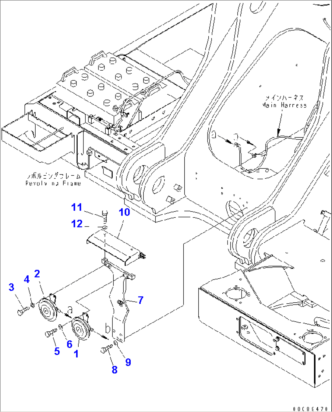 WIRING HARNESS (HORN)(#60019-)