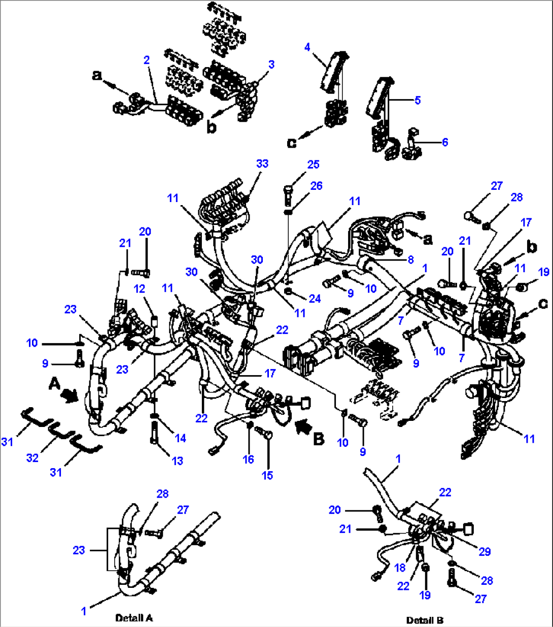 K0210-33A0 ROPS CAB FLOOR HARNESS (1/2)