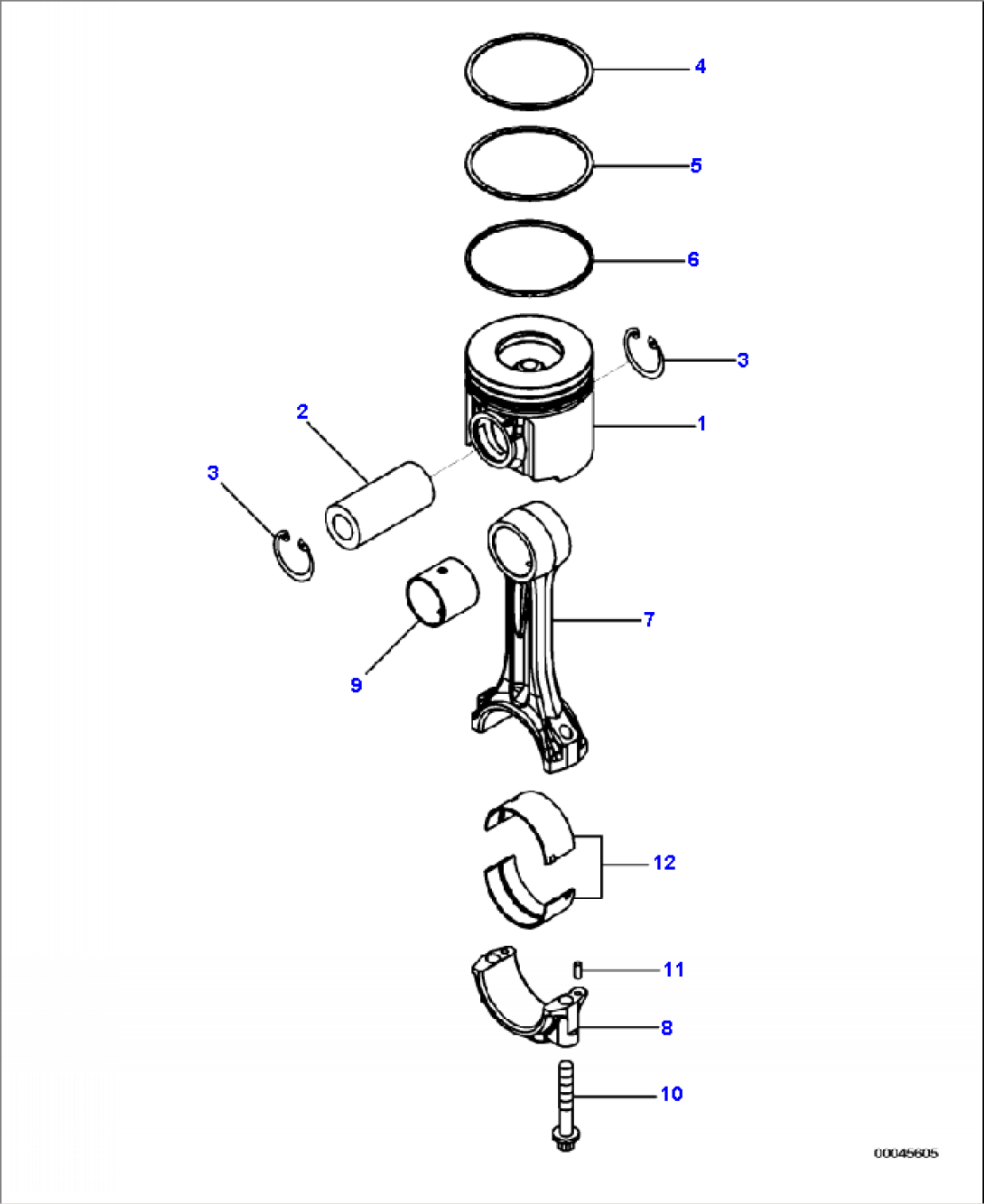 A2350-A3D8 PISTON AND CONNECTING ROD