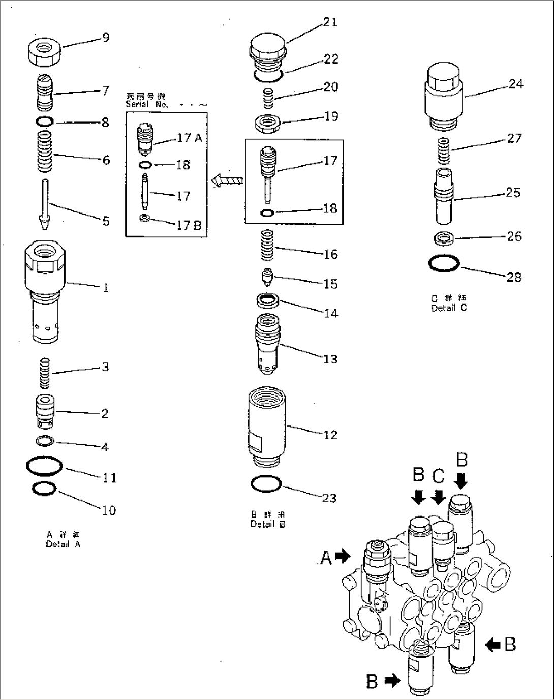 3-SPOOL CONTROL VALVE (2/2)