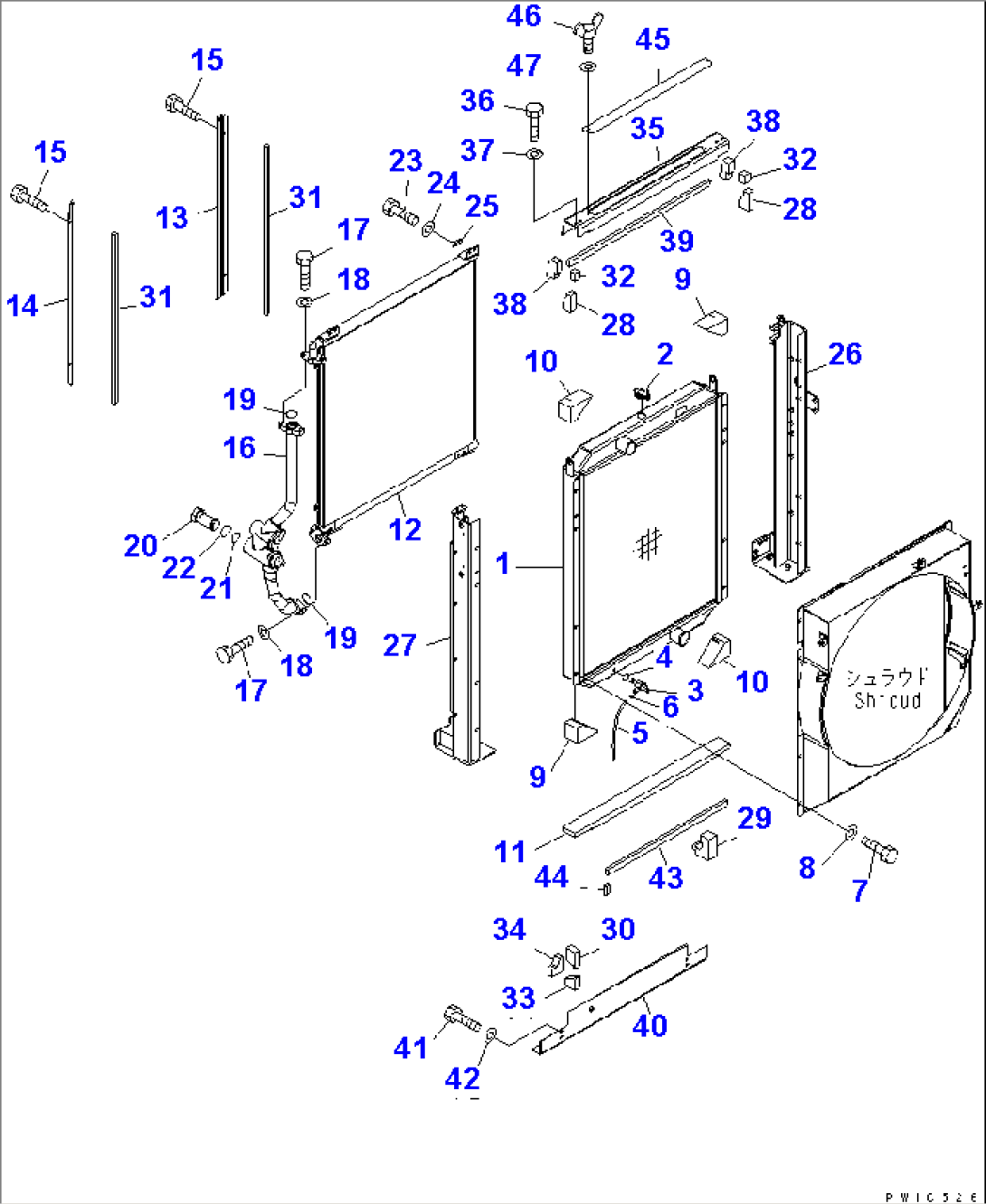 COOLING (RADIATOR AND OIL COOLER)(#K40001-K40608)