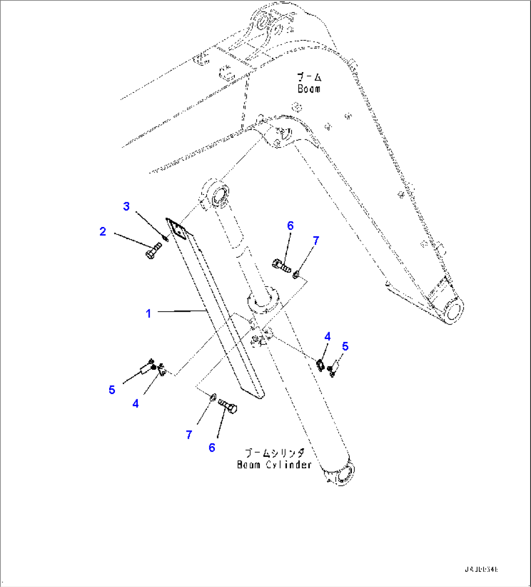 Boom Cylinder, Cover (#5001-)